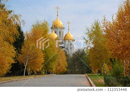 Volgograd, Russia - Church of All Saintson Mamayev Kurgan 112353446
