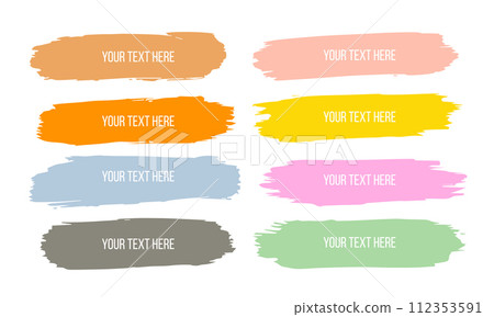 Vector highlighter color brush. Vector highlighter color brush. 112353591