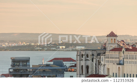 Lisbon from above timelapse 112353926