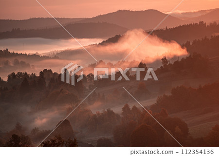 Morning mountain landscape 112354136