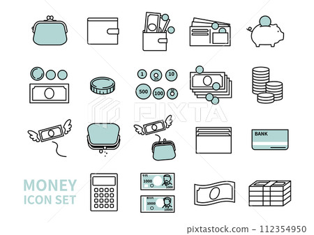 金錢相關的圖標集 金錢相關的圖標集 112354950