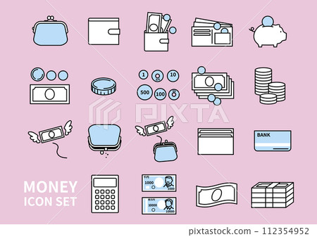 金錢相關的圖標集 金錢相關的圖標集 112354952
