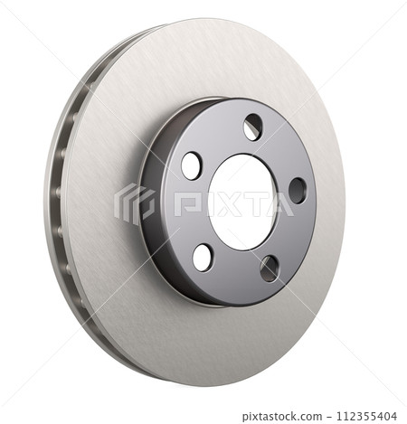 Car Disc Brake Rotor, 3D rendering Car Disc Brake Rotor, 3D rendering 112355404