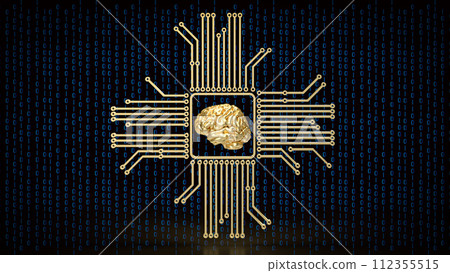 The Brain and logic for Neuroscience concept 3d rendering. The Brain and logic for Neuroscience concept 3d rendering. 112355515