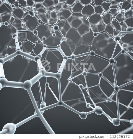 AI-generated content. A digital illustration of a molecular structure. 112356572