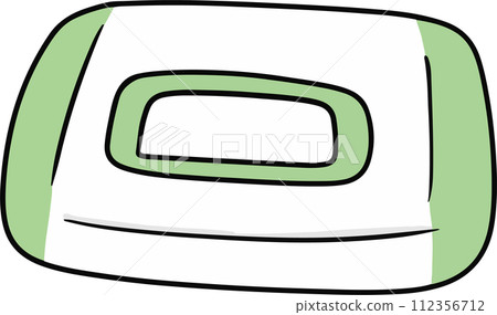 Simple wet tissue illustration 112356712