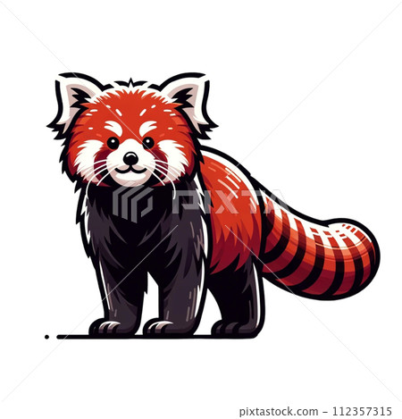小熊貓可愛插畫動物 小熊貓可愛插畫動物 112357315