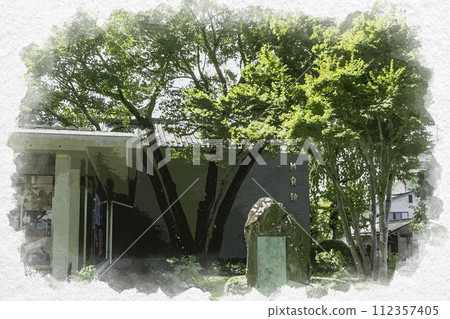 水彩風格小布施北齋館長野縣小布施町 水彩風格小布施北齋館長野縣小布施町 112357405