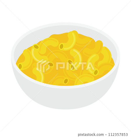 macaroni cheese illustration 112357853