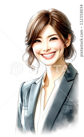 微笑的日本職業女性 112358034