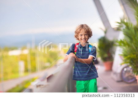 Family in airport. Kids fly. Travel with child. 112358313