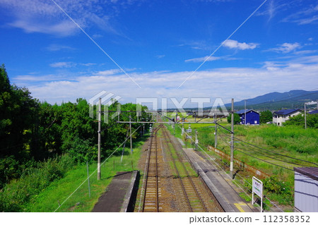 欣賞夏日風景的豬苗代站 112358352