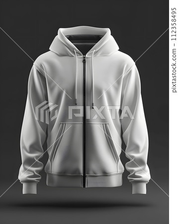 AI-generated content. A white hoodie featuring a zipper, set against a black background. The contrasting colors create a striking visual impact, ideal for casual or athletic wear AI-generated content. A white hoodie featuring a zipper, set against a black background. The contrasting colors create a striking visual impact, ideal for casual or athletic wear 112358495