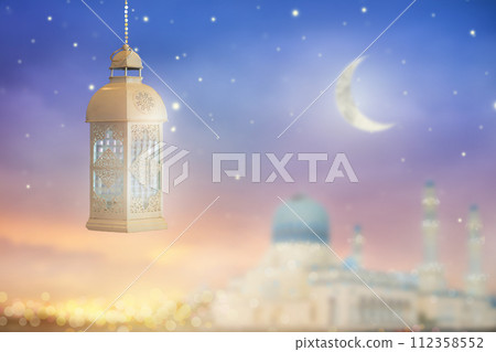 Ramadan Kareem greeting. Islamic lantern. Ramadan Kareem greeting. Islamic lantern. 112358552