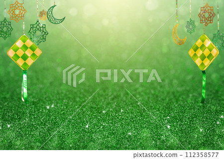 Ramadan Kareem greeting. Islamic lantern. 112358577