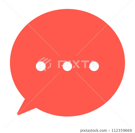 Red｜Simple dotted speech bubble 112359669