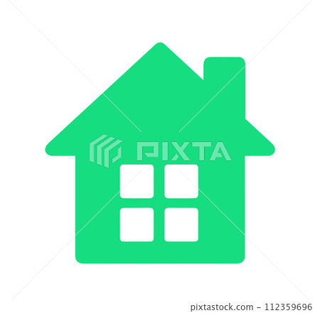 simple green house mark - Stock Illustration [112359696] - PIXTA