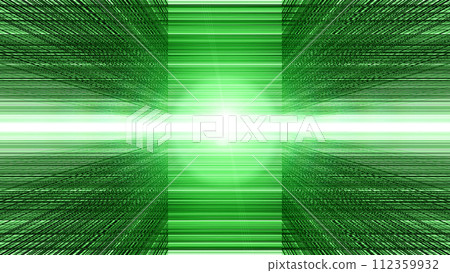 Abstract architectural geometric space green lines crisscrossing technology background 112359932