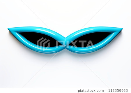 Abstract 3d eye icon, mockup vision symbol, Generative AI Abstract 3d eye icon, mockup vision symbol, Generative AI 112359933