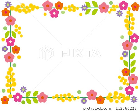 Flower pattern frame spring image 112360225