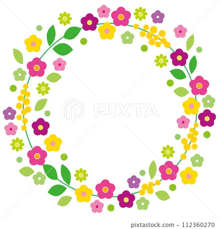 Flower pattern frame spring image 112360270