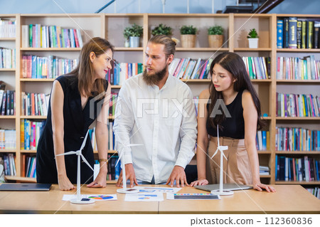 Group of business people meeting brainstorming project innovation energy ecology renewable Group of business people meeting brainstorming project innovation energy ecology renewable 112360836