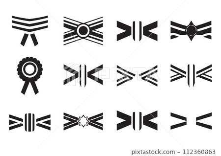 Vintage ribbon logo in modern minimal style 112360863