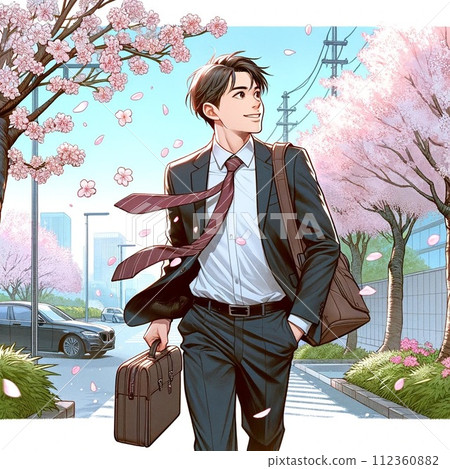 With the footsteps of spring 112360882