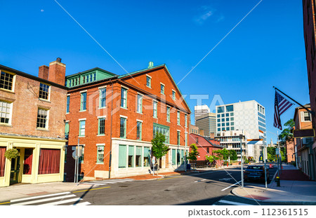 Historic Building on Main Street in Providence, Rhode Island, United States 112361515