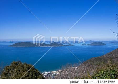 Scenery of Setouchi seen from Yashima Observation Deck Scenery of Setouchi seen from Yashima Observation Deck 112361666