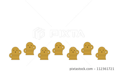 Simple cute clay illustration 112361721