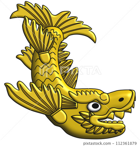 華麗的 Shachihoko 插圖 華麗的 Shachihoko 插圖 112361879