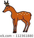 鹿的流行可愛插畫 112361880