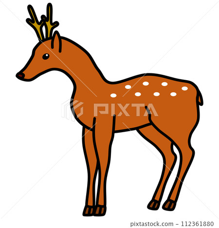 鹿的流行可愛插畫 鹿的流行可愛插畫 112361880