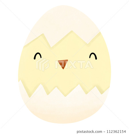 Baby chick in easter egg 112362154