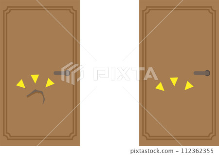 修復門上的洞的圖像材料 112362355