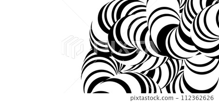 Abstract twisted tube background. Black white striped cord knot concept wallpaper. Liquid line pipe shape for banner, poster, flyer, booklet, brochure or leaflet. Vector flowing rope backdrop overlay Abstract twisted tube background. Black white striped cord knot concept wallpaper. Liquid line pipe shape for banner, poster, flyer, booklet, brochure or leaflet. Vector flowing rope backdrop overlay 112362626