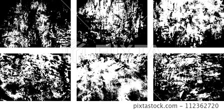 Black and white grunge. Distress overlay texture. Abstract surface dust and rough dirty wall background concept. Distress illustration simply place over object to create grunge effect. Vector EPS10. Black and white grunge. Distress overlay texture. Abstract surface dust and rough dirty wall background concept. Distress illustration simply place over object to create grunge effect. Vector EPS10. 112362720