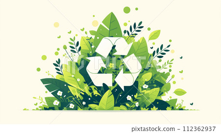 Abstract green leaf and butterfly design symbolizing the natural world and ecological concepts Abstract green leaf and butterfly design symbolizing the natural world and ecological concepts 112362937