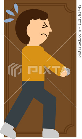 開門困難的人圖片素材 開門困難的人圖片素材 112363445