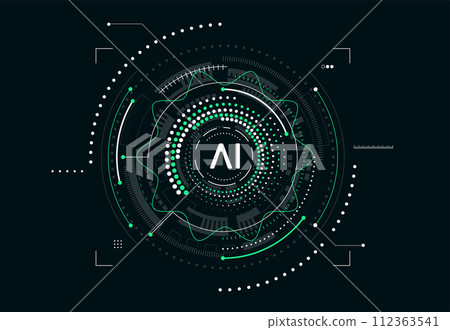 Artificial intelligence chipset on circuit board in futuristic concept technology artwork for web, banner, card, cover. Vector illustration Artificial intelligence chipset on circuit board in futuristic concept technology artwork for web, banner, card, cover. Vector illustration 112363541