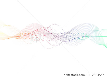 Abstract colorful wave lines on white background for elements in concept business presentation, Brochure, Flyer, Science, Technology. Vector illustration Abstract colorful wave lines on white background for elements in concept business presentation, Brochure, Flyer, Science, Technology. Vector illustration 112363544