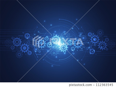 Abstract background with technology circuit board texture. Electronic motherboard illustration. Communication and engineering concept. Vector illustration Abstract background with technology circuit board texture. Electronic motherboard illustration. Communication and engineering concept. Vector illustration 112363545