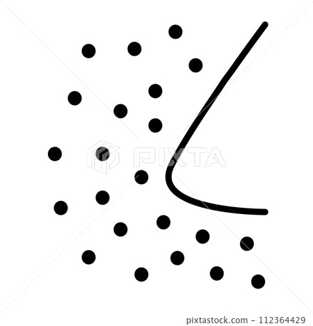 Air breath particle pollution flat outline Air breath particle pollution flat outline 112364429