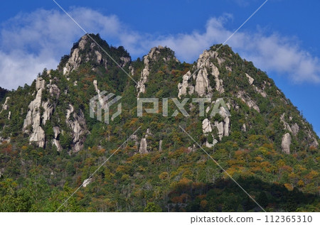 Otake City, Mt. Mikura, three granite peaks Otake City, Mt. Mikura, three granite peaks 112365310