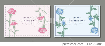 母親節父親節材料集框架背景向量插畫康乃馨玫瑰 母親節父親節材料集框架背景向量插畫康乃馨玫瑰 112365805