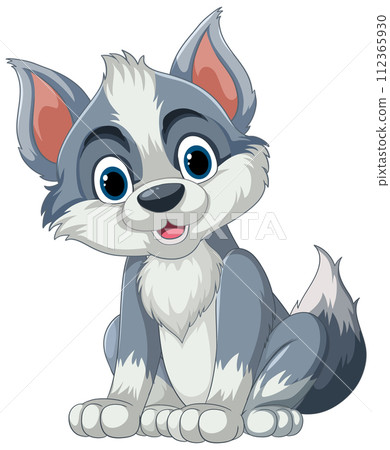 Adorable Cartoon Puppy Illustration Adorable Cartoon Puppy Illustration 112365930