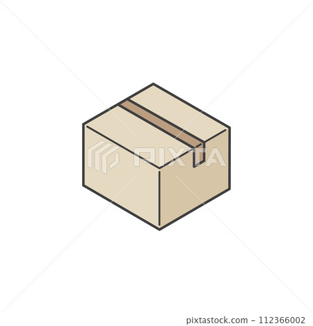 Simple cardboard illustration material 112366002