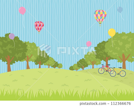 清新的綠色風景背景 清新的綠色風景背景 112366676