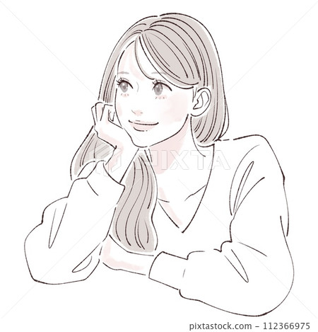 婦女和女孩插畫素材 婦女和女孩插畫素材 112366975